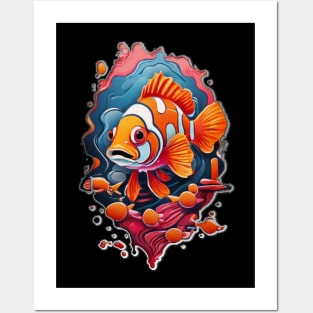 clownfish logo Posters and Art